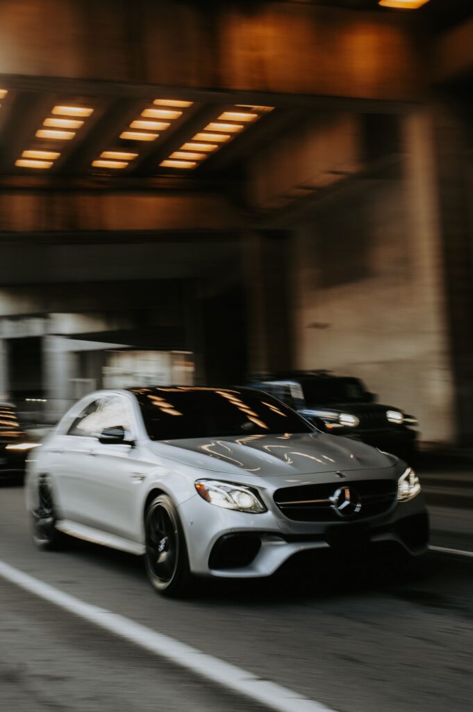 Nearby Executive chauffeur car at night
